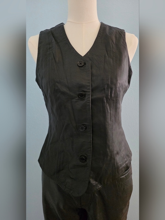 Alfani Women’s Black Button Up Vest - Picture 2 of 4